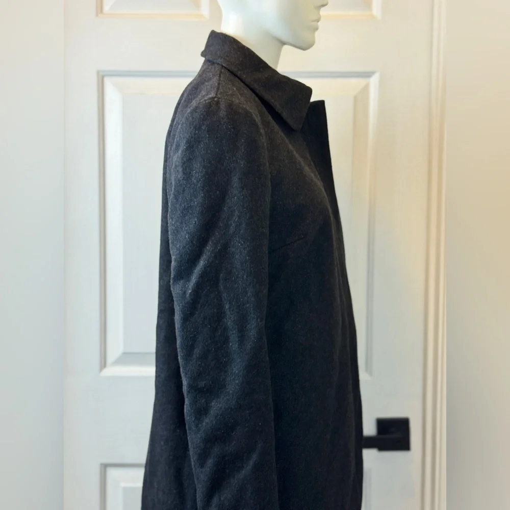 J Crew Men's Black Wool Blend Coat Size Medium